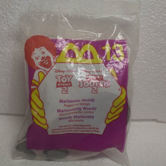 Vintage Black and White Toy Story Two Woody Marionette New in Package McDonalds - Picture 1 of 4